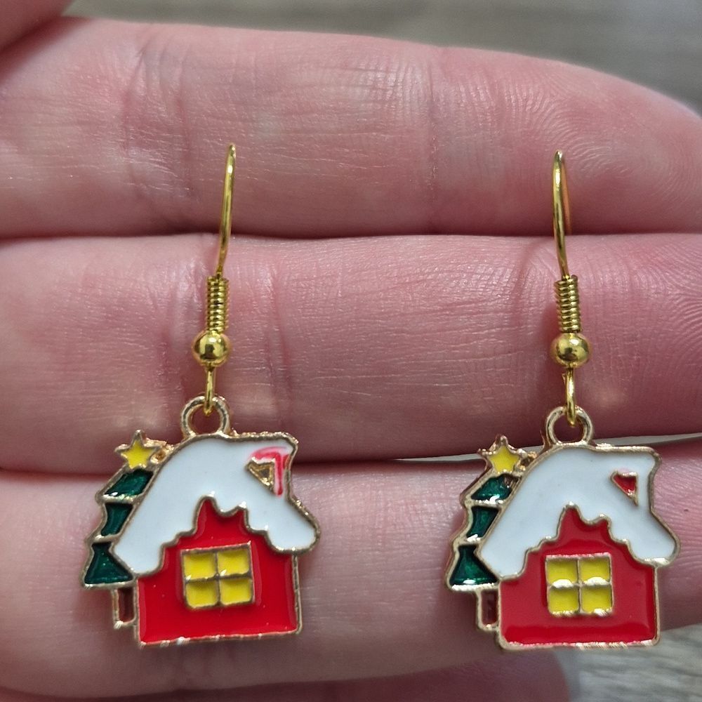 💥$5 BUNDLEDFestive Holiday House Earrings | Christmas Gifts & Stocking Stuffers